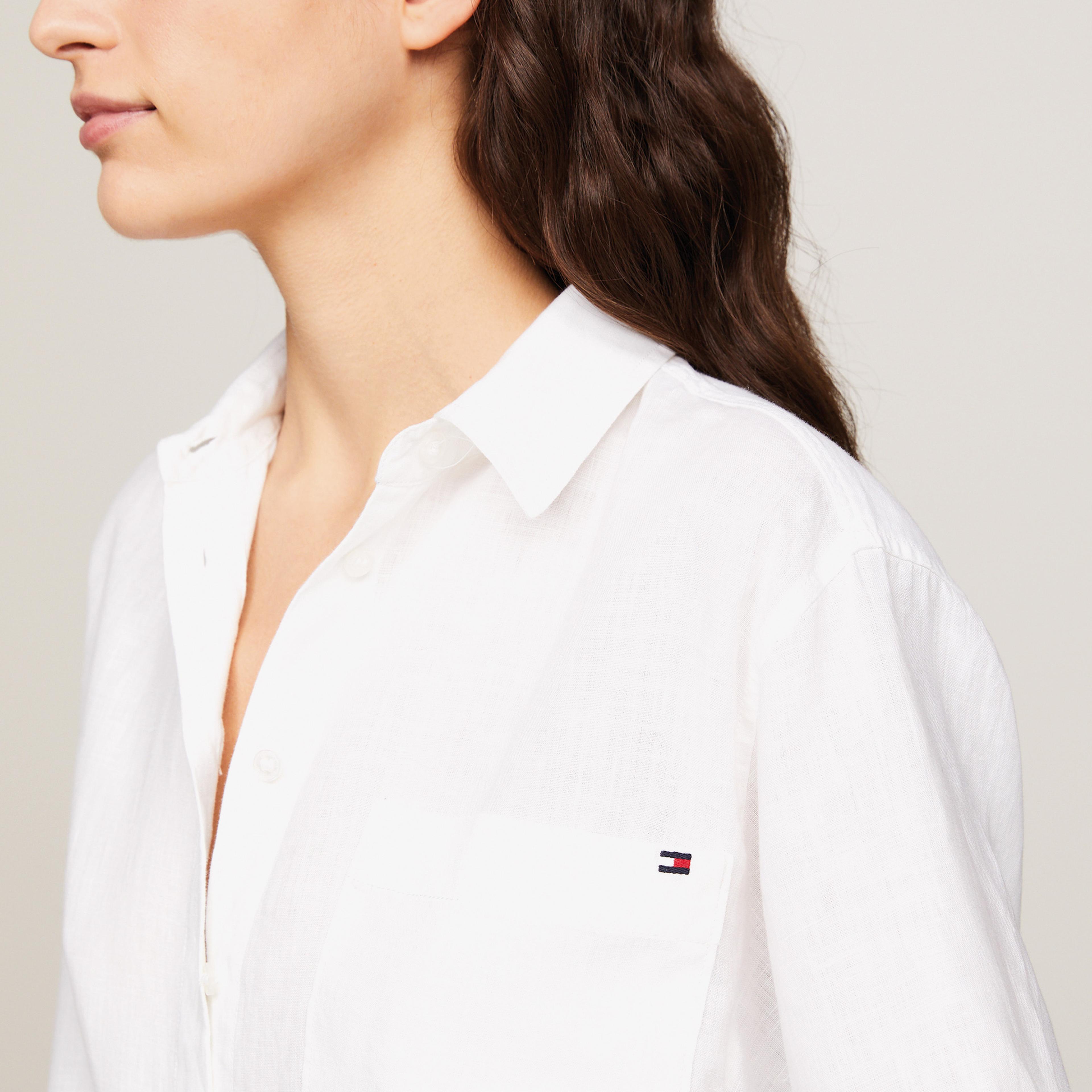 Tommy Hilfiger Kadın Beyaz Gömlek
